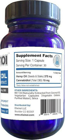 Elixinol CBD Допълнение От Коноп 450mg 30 Капсули