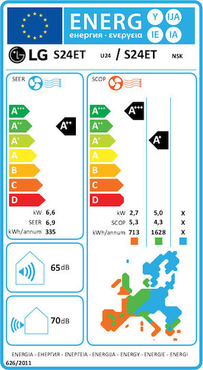 LG Ocean Κλιματιστικό Inverter 24000 BTU A++/A+ με WiFi