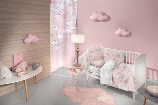 Guy Laroche Детска завеса Cloudy с пампуси Pink 1152030121002 145x270cm