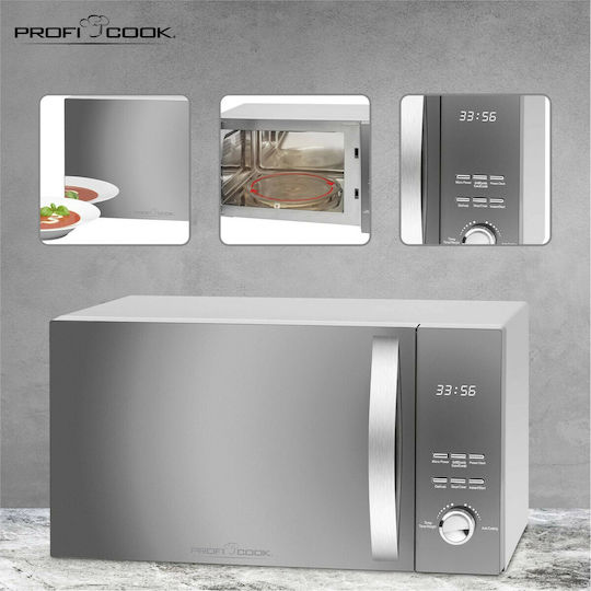 Profi Cook PC-MWG 1176 H Microwave Oven with Grill 23lt Inox