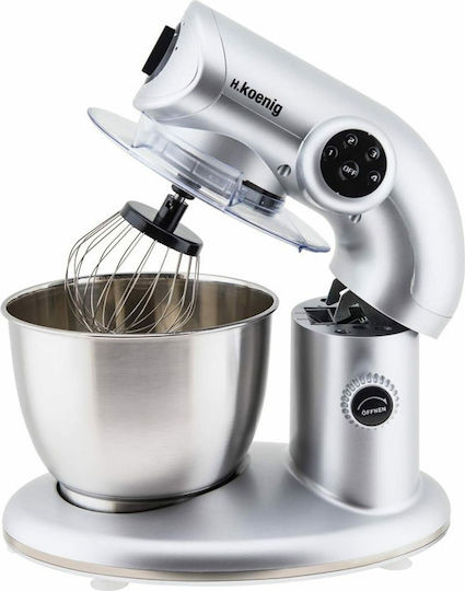 HKoenig KM80 Stand Mixer 1000W with Stainless Mixing Bowl 5lt Silver