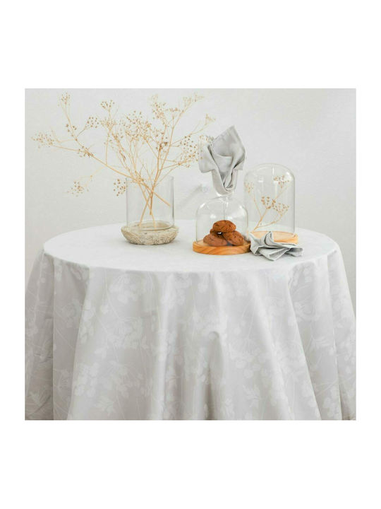 Borea Ηρώ με Βελονάκι Cotton Tablecloth Set 13pcs Λευκό 140x260cm