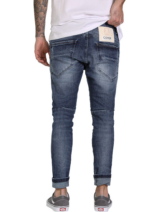 Cover Jeans Milan B3655 Ανδρικό Παντελόνι Τζιν σε Skinny Εφαρμογή Navy Μπλε