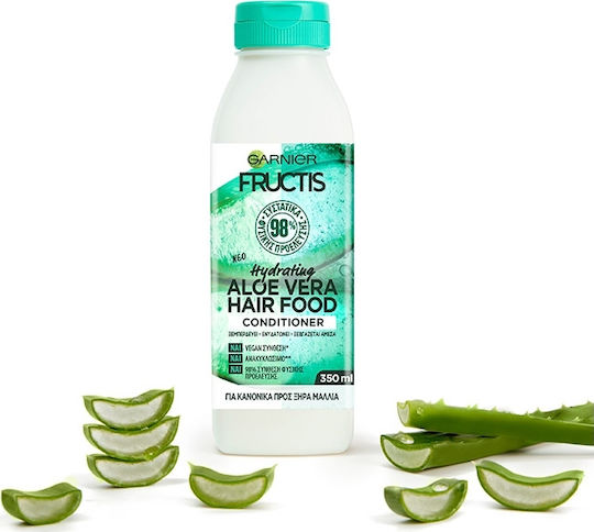 Garnier Fructis Hair Food Aloe Vera Balsam pentru Hidratare pentru Uscat Păr 350ml