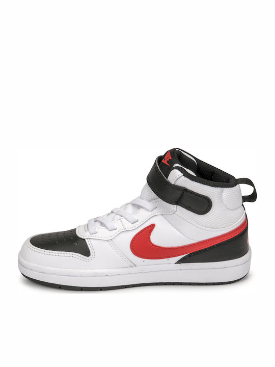 Court Borough Mid 2 Αθλητικά Παιδικά Παπούτσια με Σκρατς White / Black / University Red CD7783-110