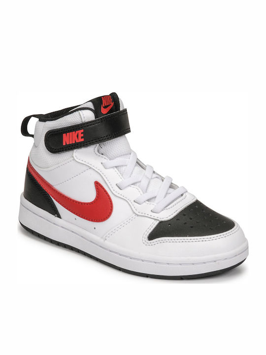 Nike Αθλητικά Παιδικά Παπούτσια Court Borough Mid 2 White / Black / University Red