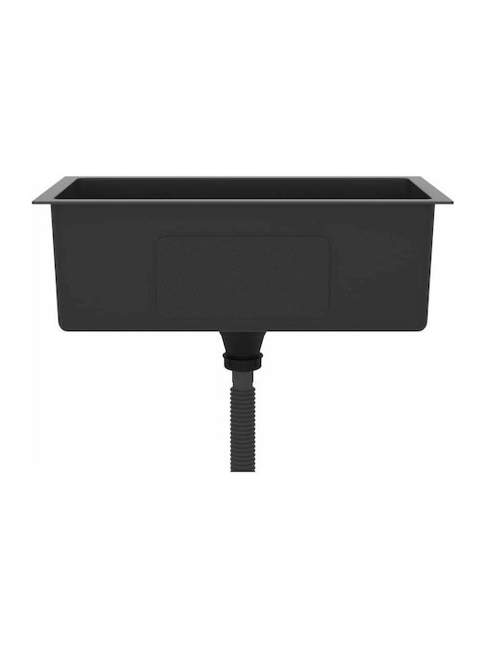 vidaXL Drop-In Sink Inox Satin W60xD30cm Black