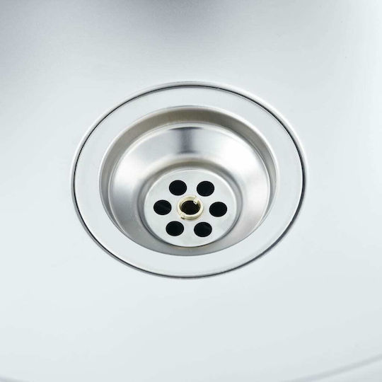 vidaXL Ένθετος Νεροχύτης Inox Brushed Μ75xΠ44cm Ασημί