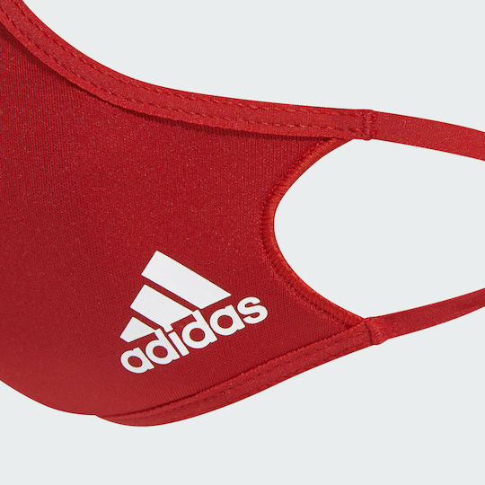 adidas Μάσκα Προστασίας Υφασμάτινη XS/S Κόκκινη H18815 3τμχ
