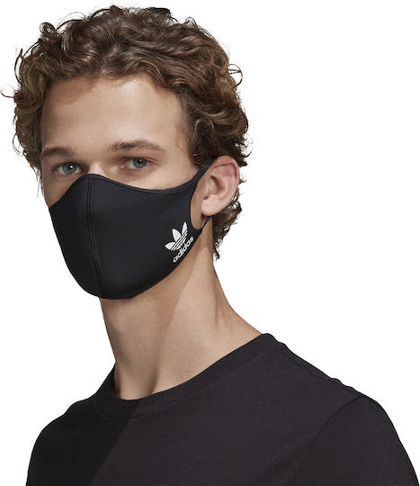 adidas Μάσκα Προστασίας Υφασμάτινη XS/S Μαύρη HB7856 3τμχ