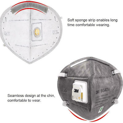 3M 9542V Schutzmaske FFP2 mit Ventil Gray 10Stück