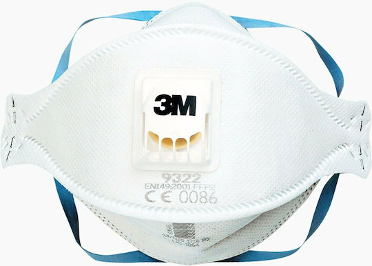 3M Aura 9322+ Protective Mask FFP2 with Valve White 1pcs