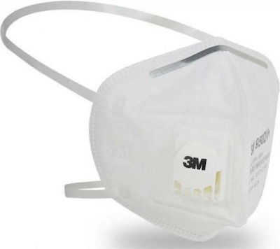 3M 9502V+ Disposable Protective Mask FFP2 with Valve White 1pcs