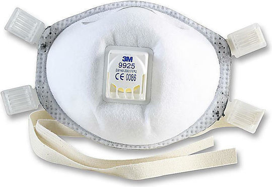 3M 9925 Protective Mask FFP2 with Valve White 1pcs