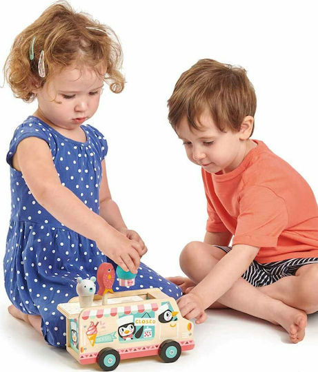 Tender Leaf Toys Wooden Ice Cream Van from Wood for 3+ Years 6pcs