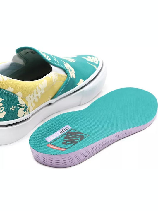 Skate Aloha Γυναικεία Slip-On Πάνινα Marine/Gold