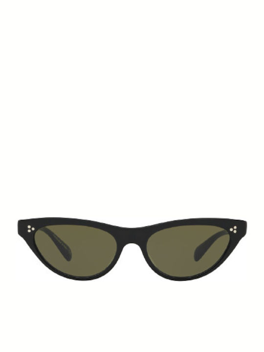 Oliver Peoples Sunglasses Μαύρα with Acetate Frame & Green Lens Oliver Peoples Sunglasses Μαύρα with Acetate Frame & Green Lens