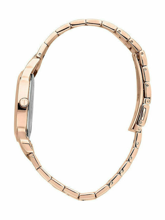 Trussardi T-Bent Γυναικείο Ρολόι 32mm Μπαταρίας με Ροζ Χρυσό Μεταλλικό Μπρασελέ