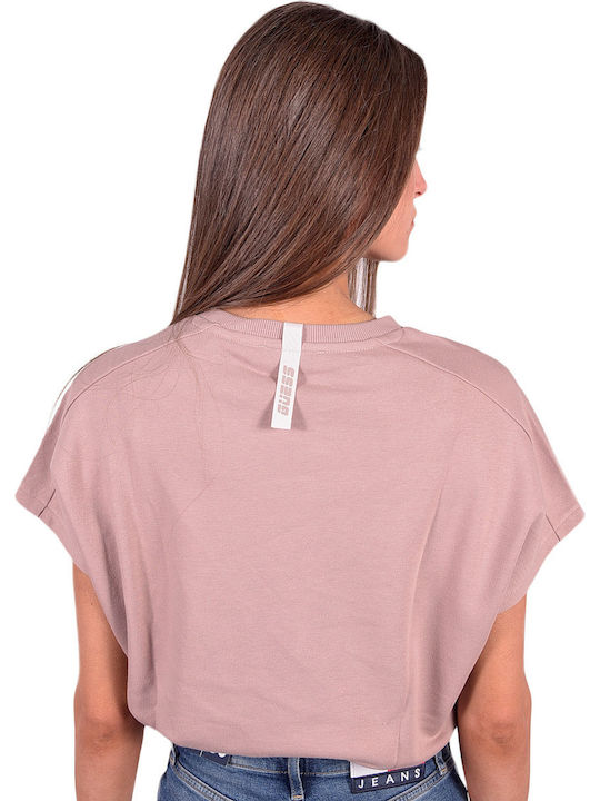 Guess Winter Damen Vlies Bluse Langärmelig Rosa