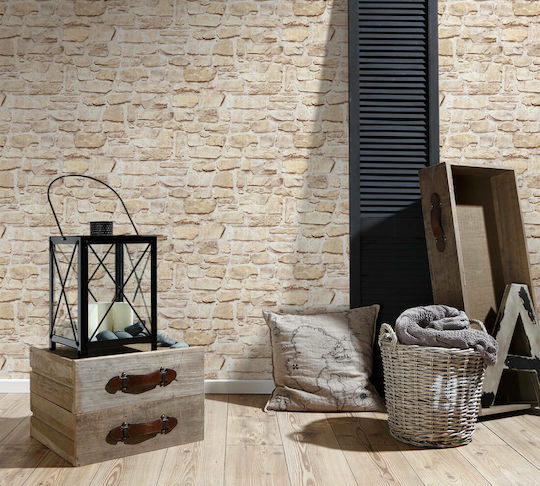 Wall Wallpaper Il Decoro Vinyl Beige 1005x53cm Washable