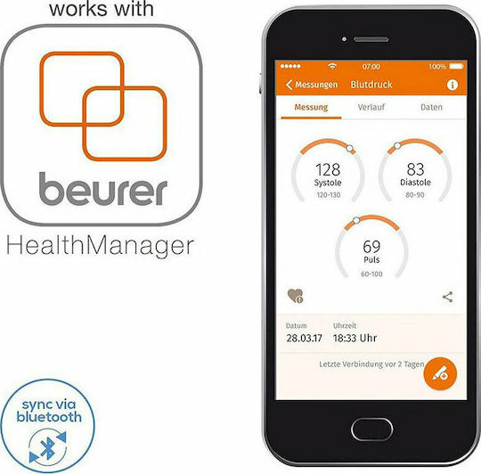 Beurer Electronical Blood Pressure Monitor Arm with Bluetooth 65512