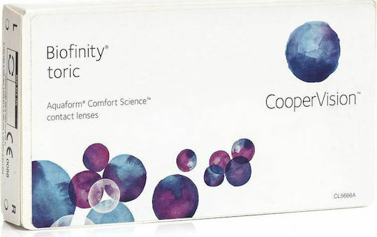 Cooper Vision Biofinity Toric 6 Μηνιαίοι Αστιγματικοί Φακοί Επαφής Σιλικόνης Υδρογέλης