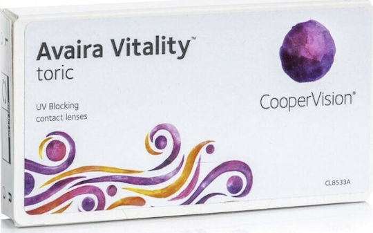 Cooper Vision Avaira Vitality Toric 3 Monthly Astigmatic Contact Lenses Silicone Hydrogel with UV Protection