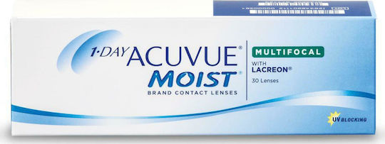 Acuvue 1-Day Moist Multifocal 30 Ημερήσιοι Πολυεστιακοί Φακοί Επαφής Υδρογέλης με UV Προστασία