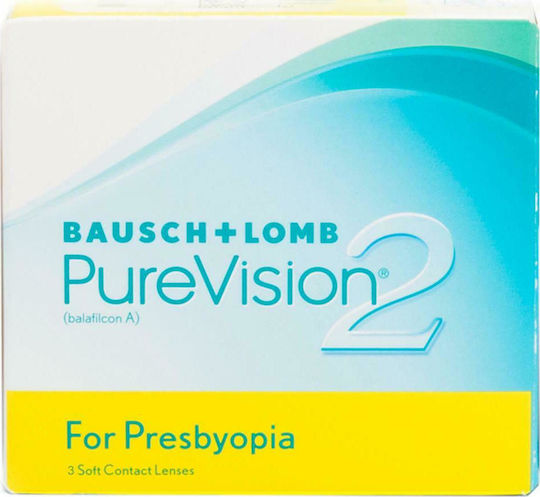 Bausch & Lomb PureVision 2 for Presbyopia 3 Monthly Multifocal Contact Lenses Silicone Hydrogel