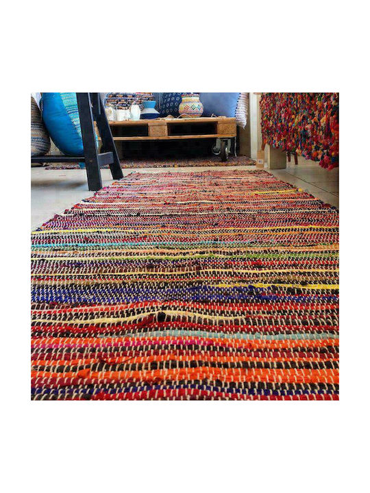 Synchronia Rug Rectangular with Fringes Multicolour