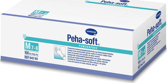 Hartmann Peha-soft Latex Examination Gloves Powder Free White 100pcs