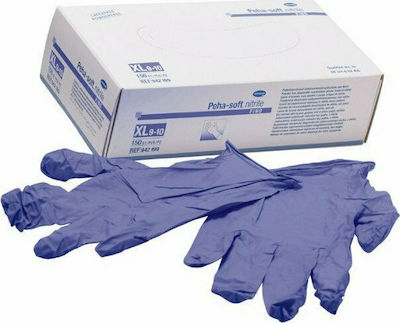 Hartmann Peha-Soft Fino Γάντια Νιτριλίου Χωρίς Πούδρα σε Μπλε Χρώμα 150τμχ