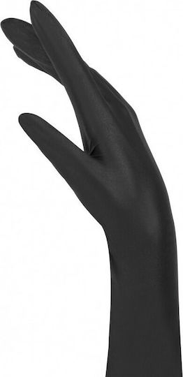 Bournas Medicals Touch Vivid Nitrile Examination Gloves Powder Free Black 100pcs
