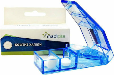 Medipills Θήκη Χαπιών με Κόφτη σε Μπλε χρώμα