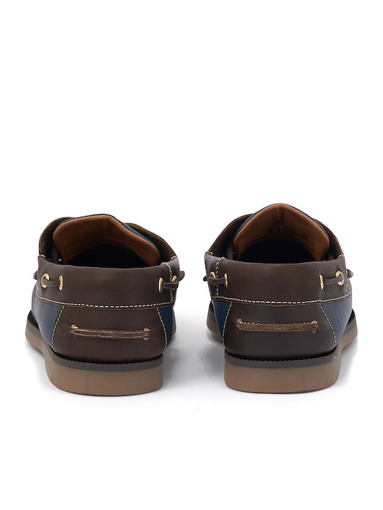 Men's Leather Boat Shoes Blue
