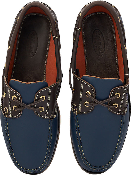 Men's Leather Boat Shoes Blue
