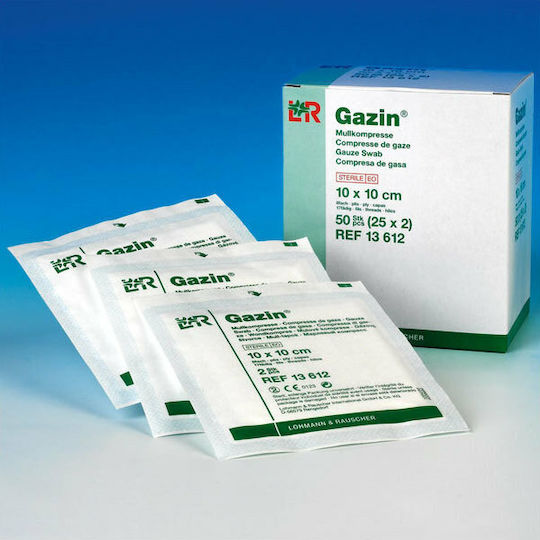 Lohmann Rauscher Gauze Swabs 2 Dressings in a Pouch 8-Ply Sterile Gauze 10x10cm 100 Pieces