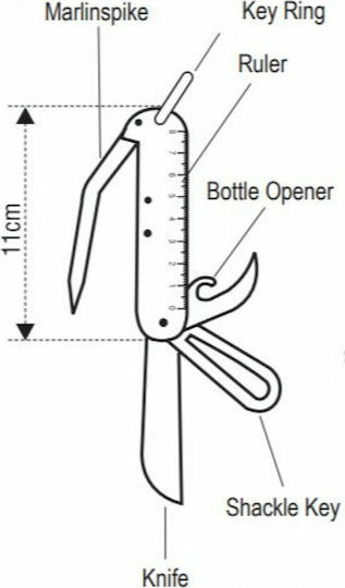 Lalizas Skippermate Tauchmesser Zusammenklappbar Edelstahl Tauchmesser mit Klinge 11cm
