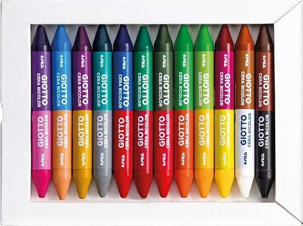 Giotto Cera Maxi Duo Crayons Set 12 Colours
