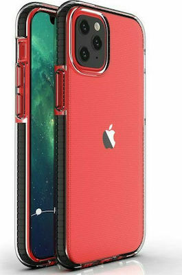 Hurtel Spring Back Cover Σιλικόνης Μαύρο (iPhone 12 / 12 Pro)