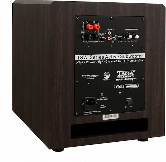 Taga Harmony TSW-90 v.4 Active Subwoofer with Speaker 10" 95W Dark Brown