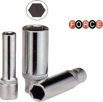 Force Socket Hex Long with Square Drive 1/4" Diameter 10mm