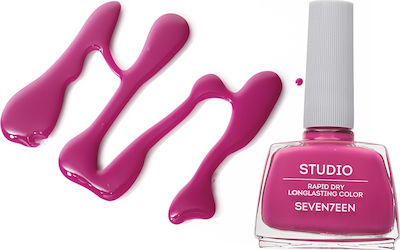 Seventeen Studio Rapid Dry Lasting Color Gloss Βερνίκι Νυχιών Quick Dry Φούξια 125 12ml