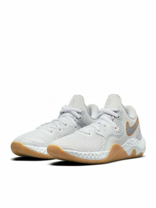 Nike Renew Elevate II Low Basketball Shoes Summit White / Photon Dust / Mtlc Bronze