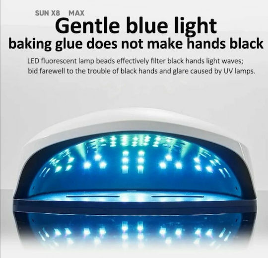 Sun SUN-X8 MAX Επαναφορτιζόμενο Φουρνάκι Νυχιών UV / LED 150W Λευκό