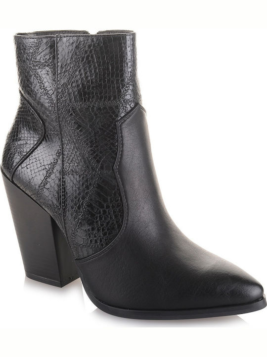Women's Cowboy Boots with High Heel Black