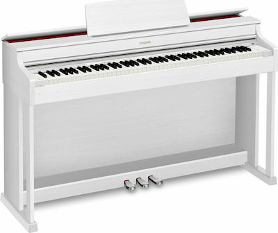 Casio Ηλεκτρικό Όρθιο Πιάνο AP-470 Celviano με 88 Βαρυκεντρισμένα Πλήκτρα Ενσωματωμένα Ηχεία και Σύνδεση με Ακουστικά και Υπολογιστή Satin White