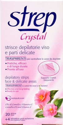 Strep Crystal Ταινίες Αποτρίχωσης για Πρόσωπο & Μπικίνι 20τμχ