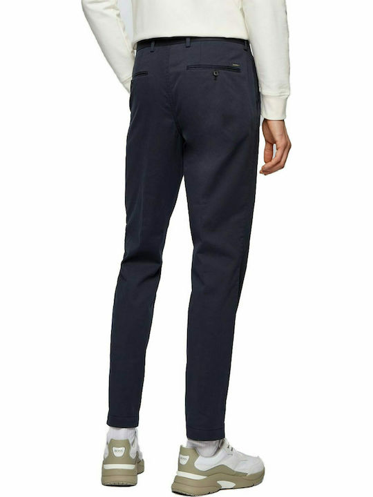 Hugo Boss Stanino17 Men's Trousers Chino Elastic in Slim Fit Navy Blue