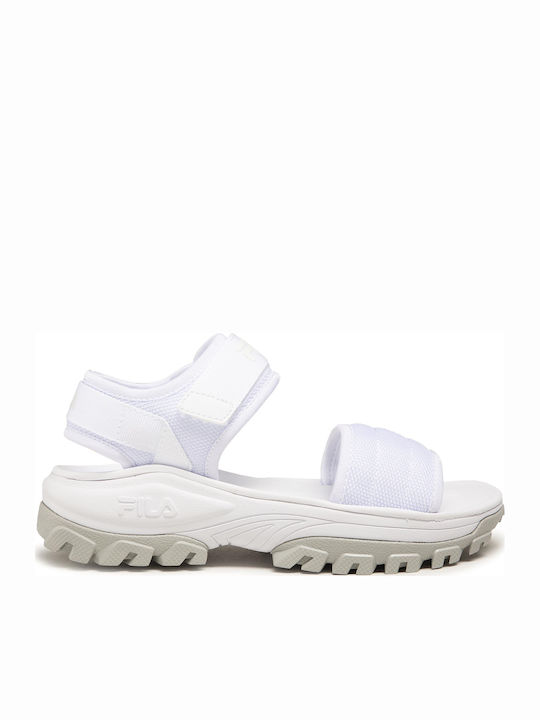 Fila Outdoor Women's Flat Sandals Sporty Flatforms In White Colour